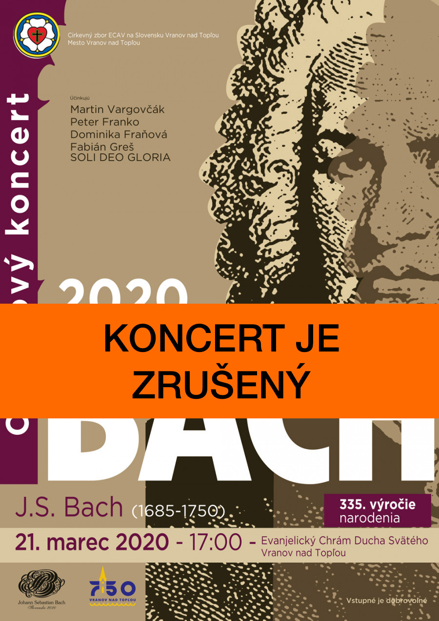 plagat bach B 1 002 concert canceled